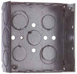 Electrical Ceiling Box: Steel, Octagon, 4