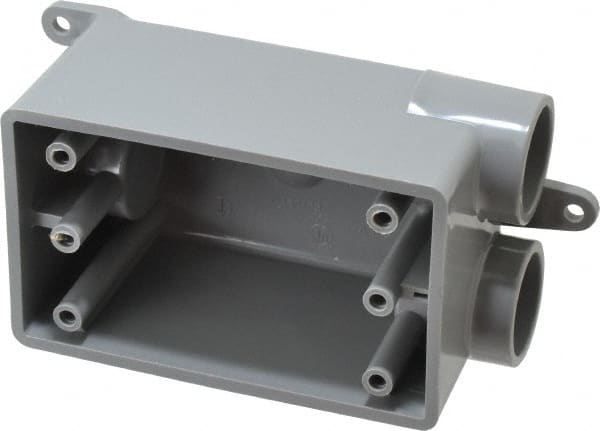 Electrical Junction Box: Polyvinylchloride, Rectangle, 4.54