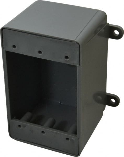 Electrical Switch Box: Polyvinylchloride, Rectangle, 4-5/8