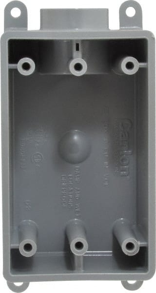 Electrical Junction Box: Polyvinylchloride, Rectangle, 5.7