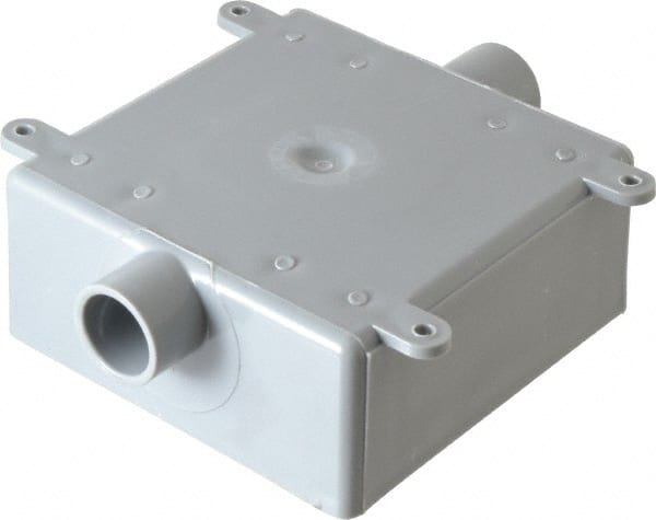 Electrical Switch Box: Polyvinylchloride, Square, 4.62