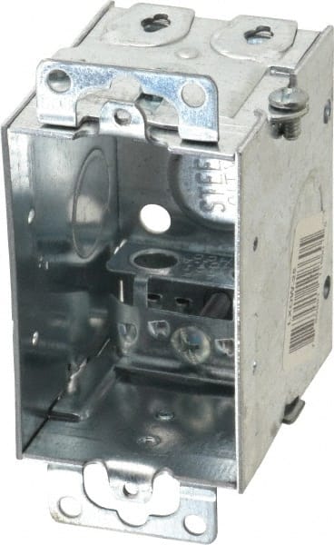 Electrical Switch Box: Steel, Rectangle, 3