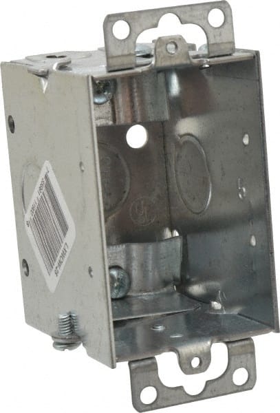 Electrical Switch Box: Steel, Rectangle, 3