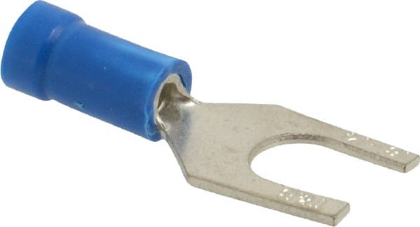 Standard Fork Terminal: Blue, Vinyl, Partially Insulated, #1/4