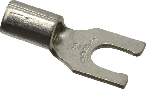 Locking Fork Terminal: Yellow, Non-Insulated, #10 Stud, Crimp MPN:C10-10FL