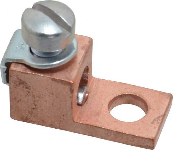 Square Ring Terminal: Non-Insulated, 8 to 4 AWG, Compression Connection MPN:31005-TB