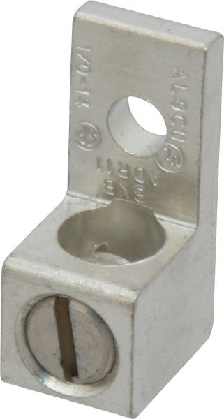 Square Ring Terminal: Non-Insulated, 14 to 1/0 AWG, Compression Connection MPN:ADR11