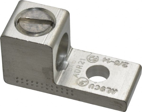 Rectangle Ring Terminal: Non-Insulated, 14 to 2/0 AWG, Compression Connection MPN:ADR21