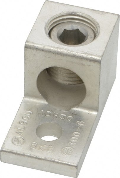 Square Ring Terminal: Non-Insulated, 6 AWG, Compression Connection MPN:ADR30