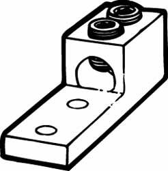 Rectangle Ring Terminal: Non-Insulated, 6 AWG MPN:ADR35-12