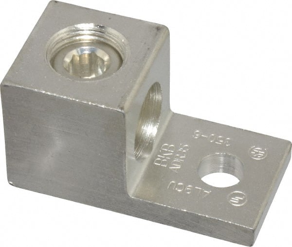 Square Ring Terminal: Non-Insulated, 6 AWG, Compression Connection MPN:ADR35