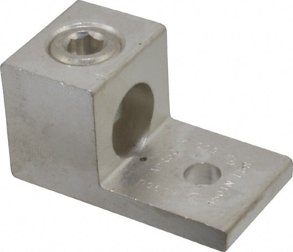 Square Ring Terminal: Non-Insulated, 4 AWG, Compression Connection MPN:ADR50