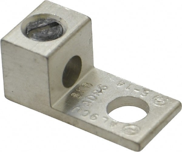 Square Ring Terminal: Non-Insulated, 14 to 6 AWG, Compression Connection MPN:ADR6