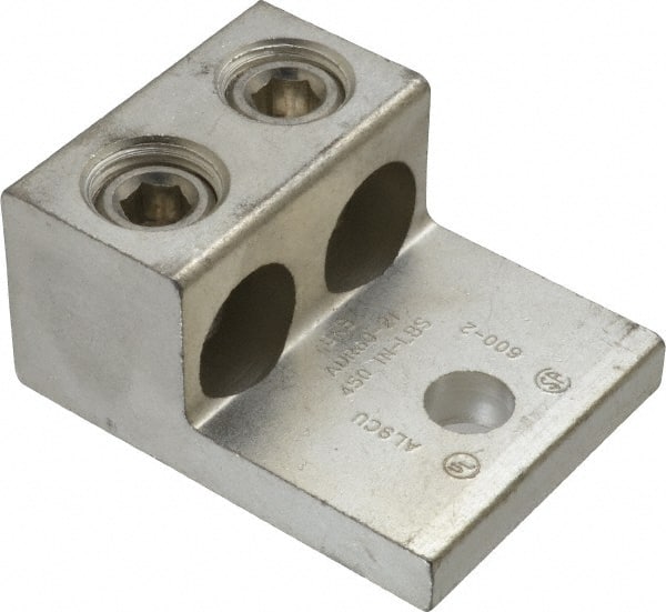 Rectangle Ring Terminal: Non-Insulated, 2 AWG, Compression Connection MPN:ADR60-21