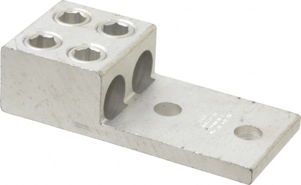 Rectangle Ring Terminal: Non-Insulated, 2 AWG, Compression Connection MPN:ADR60-22D