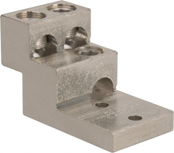 Square Ring Terminal: Non-Insulated, 2 AWG, Compression Connection MPN:ASL60-32