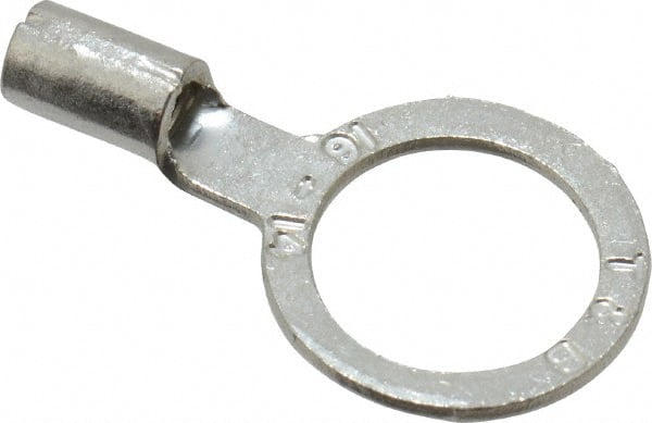 D Shaped Ring Terminal: Non-Insulated, 18 to 14 AWG, Crimp Connection MPN:B14-38