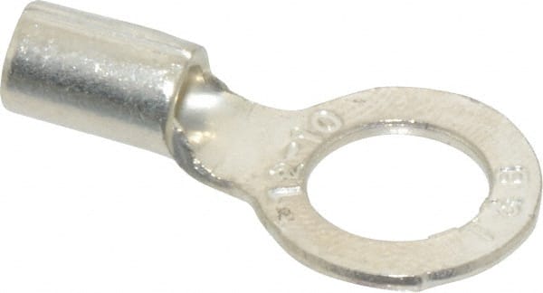 D Shaped Ring Terminal: Non-Insulated, 12 to 10 AWG, Crimp Connection MPN:C10-516