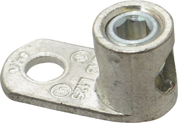 D Shaped Ring Terminal: Non-Insulated, 8 to 1/0 AWG, Lug Connection MPN:L125P