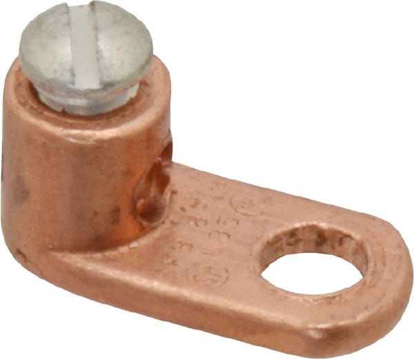 D Shaped Ring Terminal: Non-Insulated, 14 to 8 AWG, Crimp Connection MPN:L35