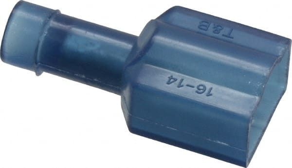 Wire Disconnect: Male, Blue, Nylon, 16-14 AWG, 1/4