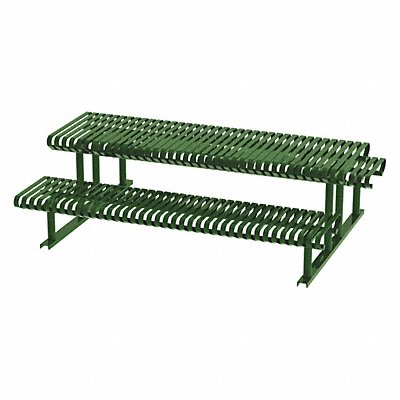 Picnic Table Green 94 in D 77-1/2 in W MPN:CRTP-8S-FS-LEX