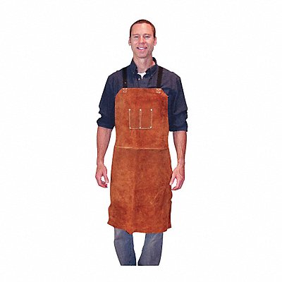 24X36 Lth Dk Brwn Bib Apron MPN:3836