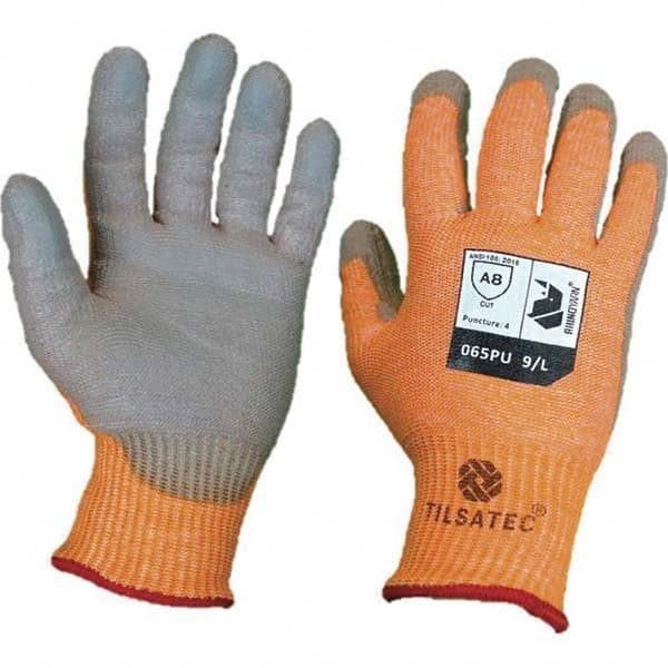 Cut, Puncture & Abrasive-Resistant Gloves: Size M, ANSI Cut A8, ANSI Puncture 4, Polyurethane, Polyethylene MPN:TTP065PU-080