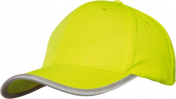 Baseball Cap: Polyester, Slip-On Closure, Green & Yellow, Size Universal, Solid with Reflective Trim MPN:H70222.UN