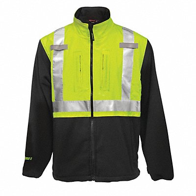 Hi-Vis Fleece Jacket Lime/Blk 2XL MPN:J73022-2X