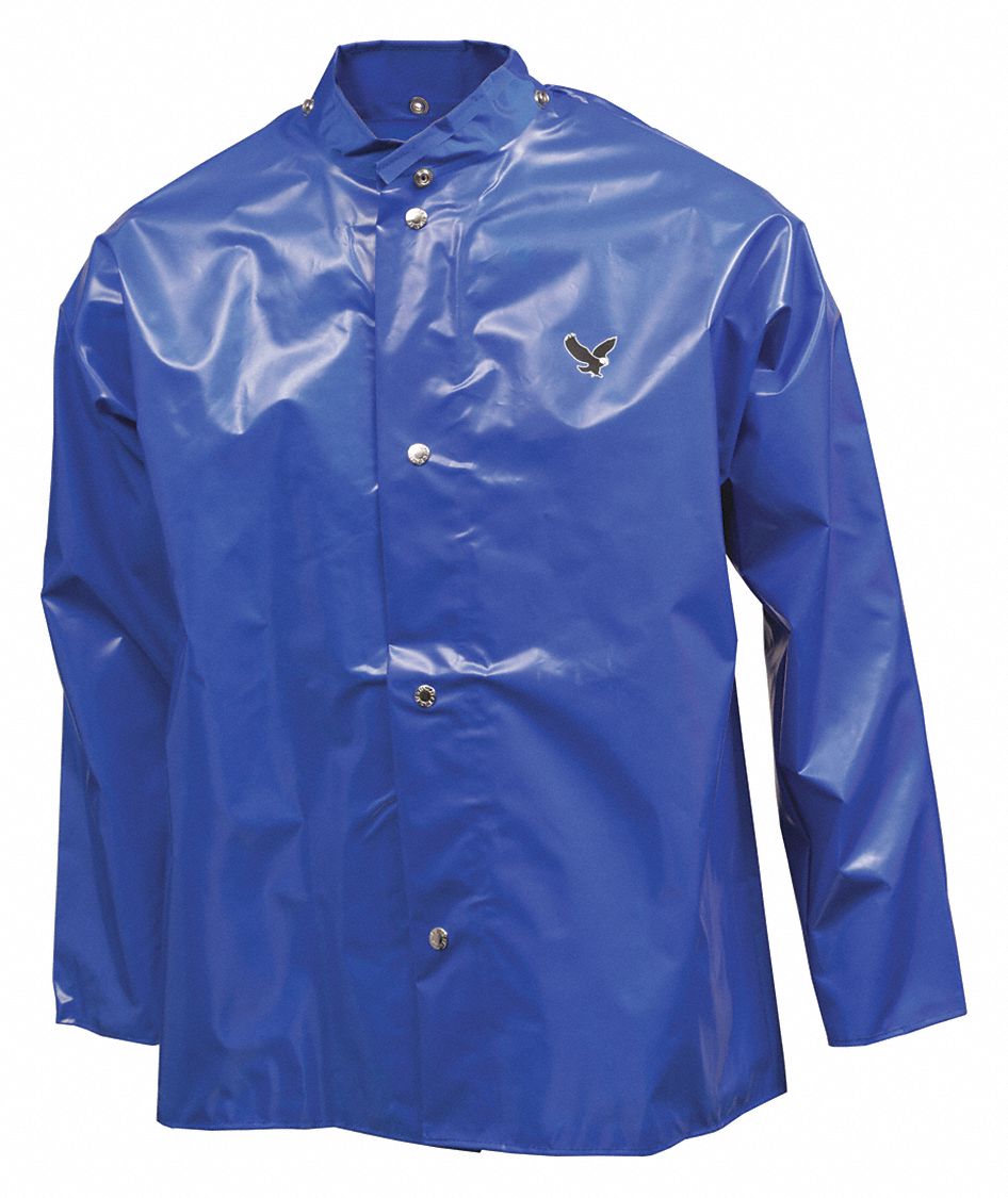 D8969 Rain Jacket 2XL Blue Polyurethane Mens MPN:J22201