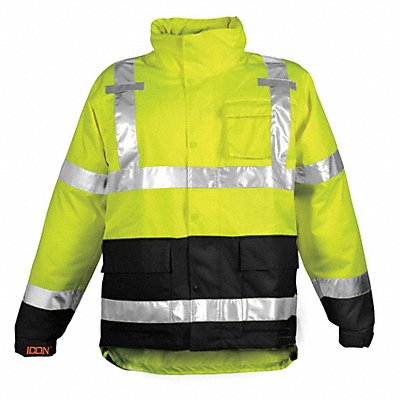 Rain Jacket Class 3 Type P Blk/Ylw S MPN:J24122