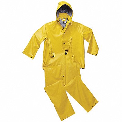 E0133 Rain Suit w/Jacket/Bib Unrated Yellow L MPN:S61317