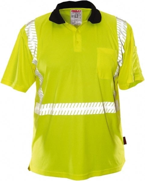 Work Shirt: High-Visibility, Small, Polyester, Lime, 1 Pocket MPN:S74022.SM