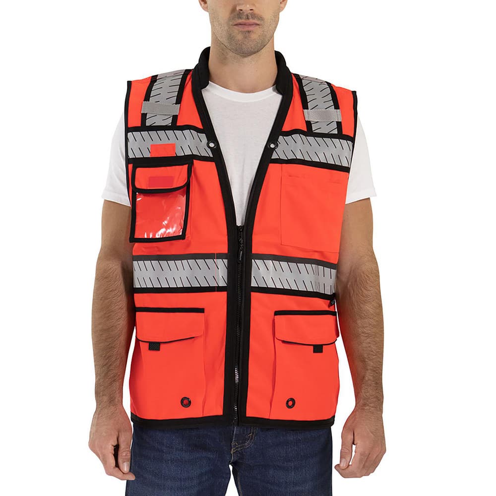 High Visibility Vests, High Visibility: Yes , Size: Large/X-Large , Closure Type: Zipper , Number of Pockets: 13.000  MPN:V71835C.L-XL