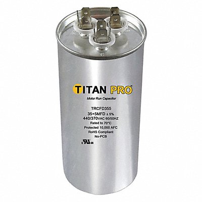 Dual Run Capacitor 50/75 MFD 4 7/16 H MPN:TRCFD5075