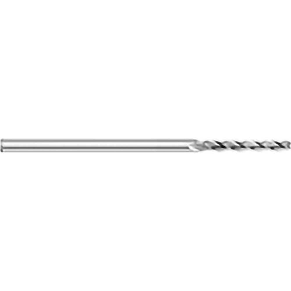 Square End Mill: 0.03'' Dia, 3/8'' LOC, 1/8'' Shank Dia, 2-1/2'' OAL, 3 Flutes, Solid Carbide MPN:TC53434