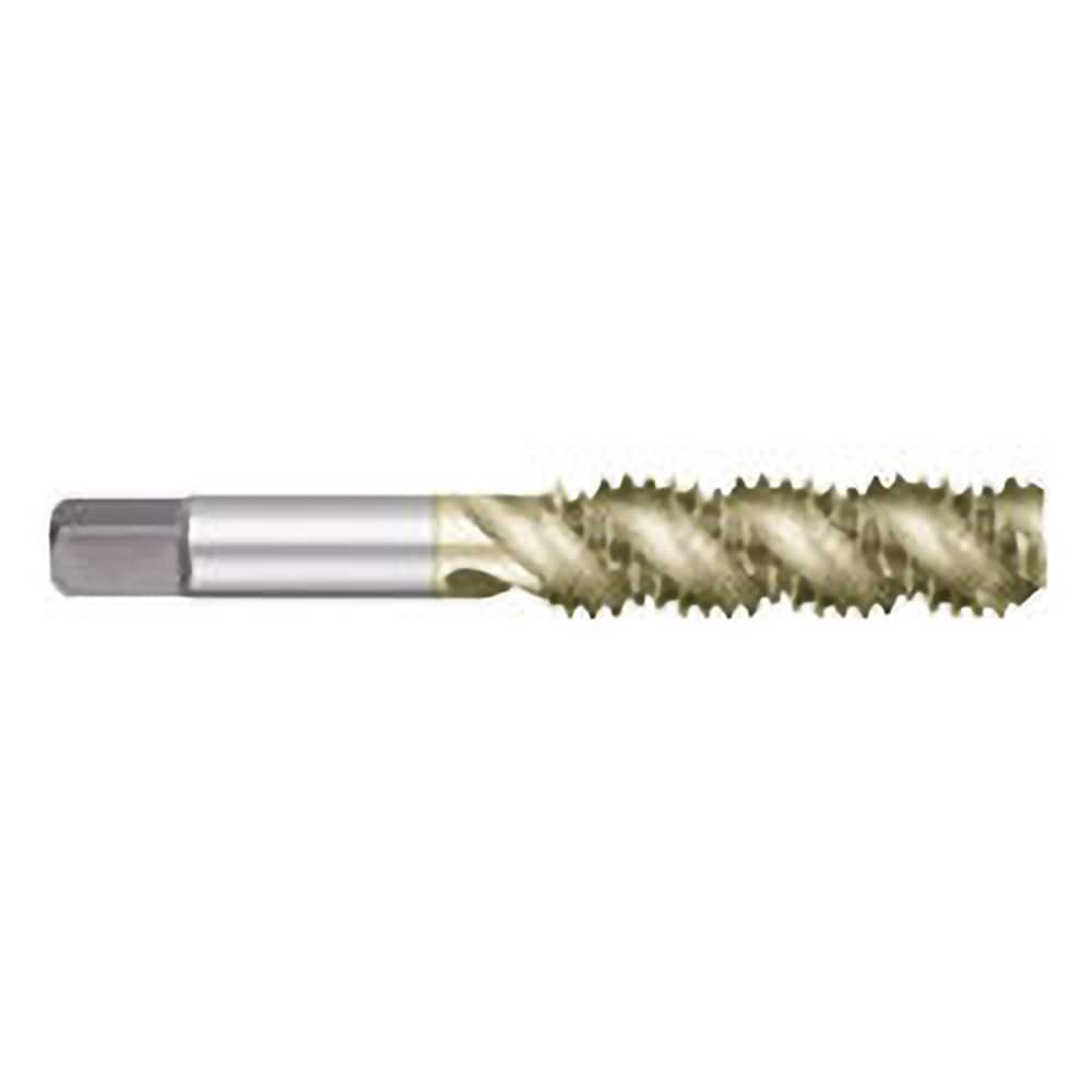 Spiral Flute Tap: M3.50 x 0.60, Metric Coarse, 3 Flute, Semi-Bottoming, 6H Class of Fit, High Speed Steel, ZrN Finish MPN:TT89203