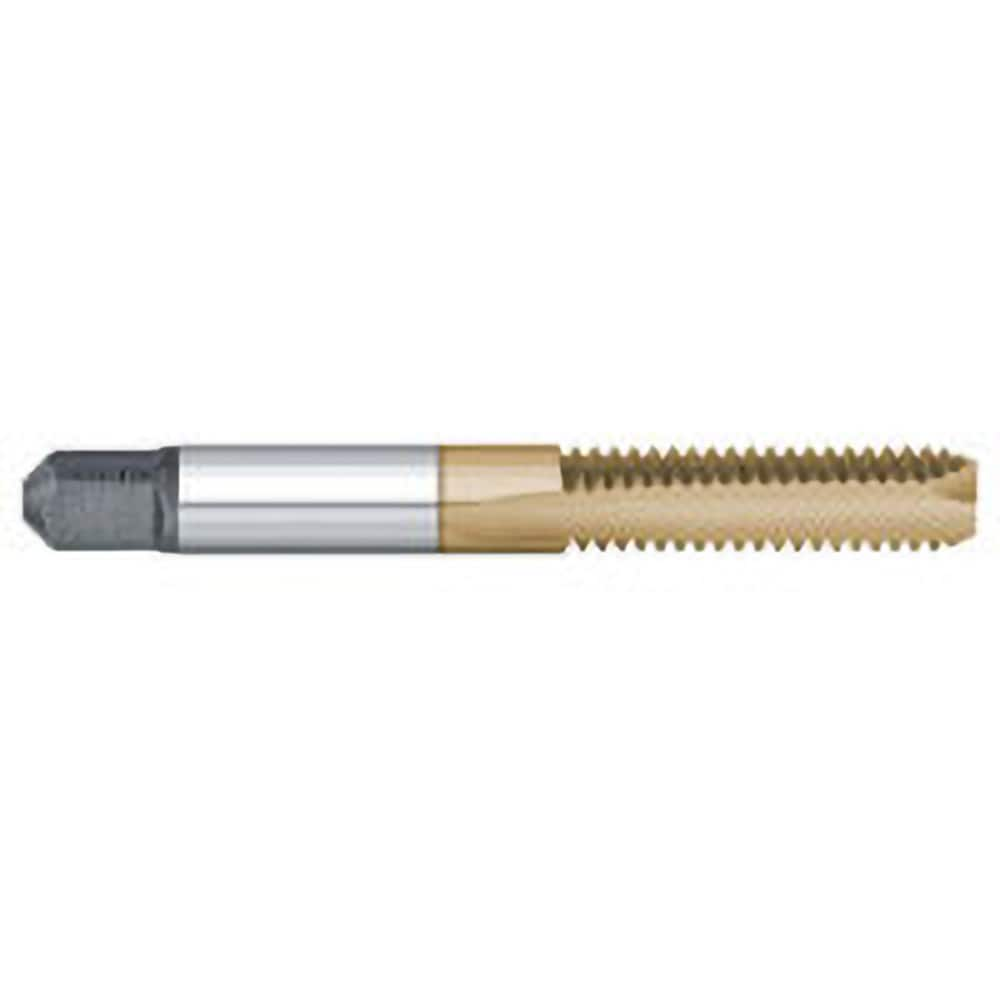 Spiral Point Tap: #2-56 UNC, 2 Flutes, Bottoming Chamfer, 2B/3B Class of Fit, High-Speed Steel, TiN Coated MPN:TT92209