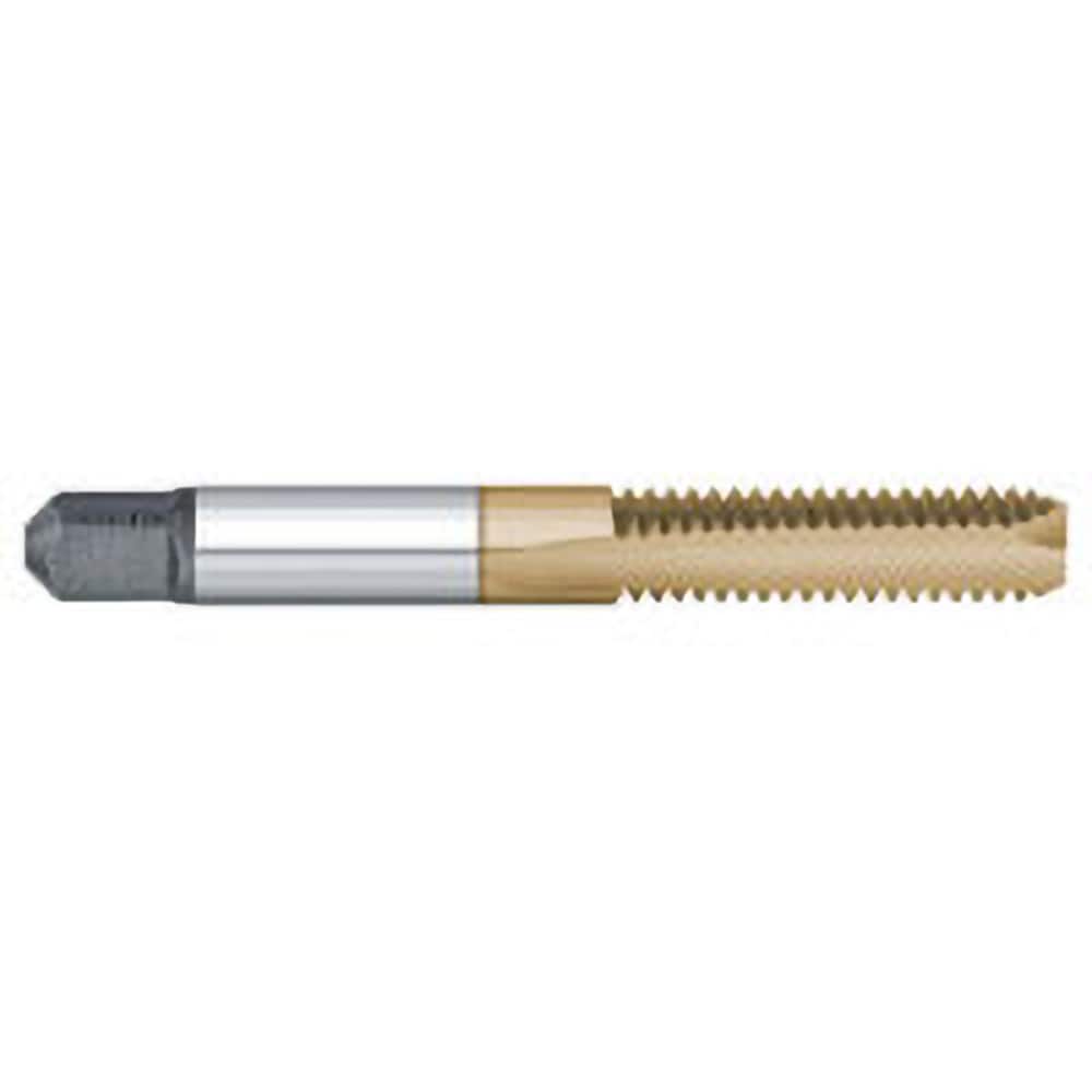 Spiral Point Tap: #6-32 UNC, 2 Flutes, Bottoming Chamfer, 2B/3B Class of Fit, High-Speed Steel, TiN Coated MPN:TT92224