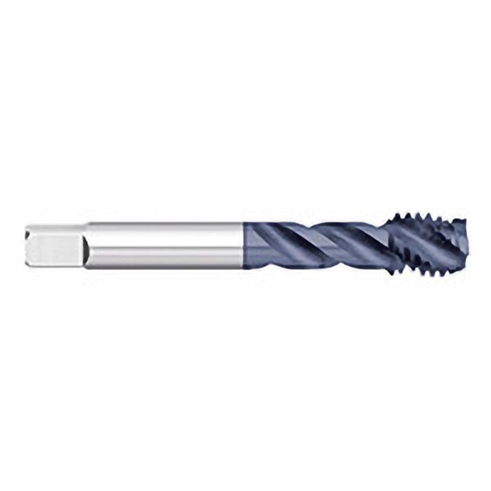 Spiral Flute Tap: 1/4-20, UNC, 3 Flute, Semi-Bottoming, 2B & 3B Class of Fit, Powdered Metal, AlTiN Finish MPN:TT97337