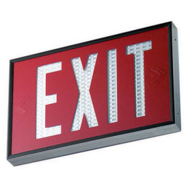 Emergi-Lite WSLX-2061R-N Everlite Tritium Exit Sign - 20 Year Single Face Red WSLX-2061R-N