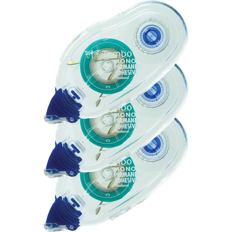 Tombow Mono Permanent Adhesive Applicator Refill, 0.33in x 39.33ft, Clear, Pack Of 3 (Min Order Qty 6) MPN:62207