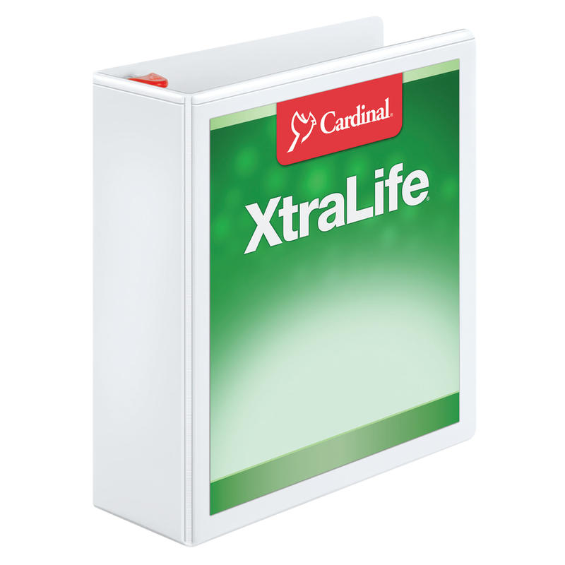 Cardinal XtraLife Locking Slant-D Ring 3-Ring Binder, 3in D-Rings, White (Min Order Qty 4) MPN:26330