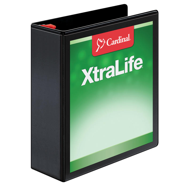 Cardinal XtraLife Locking Slant-D Ring 3-Ring Binder, 3in D-Rings, Black (Min Order Qty 4) MPN:26331