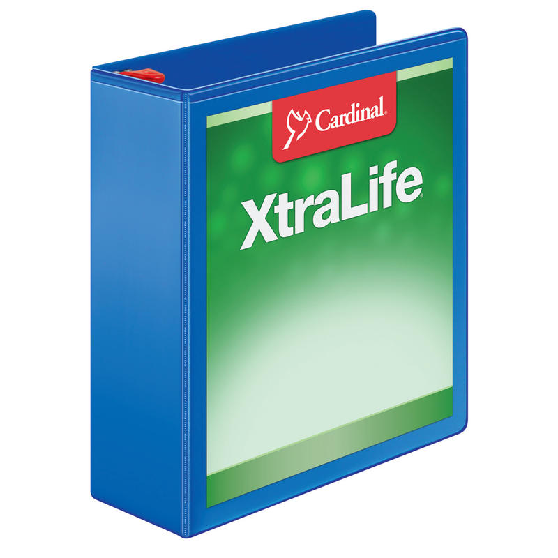 Cardinal XtraLife Locking Slant-D Ring 3-Ring Binder, 3in D-Rings, Blue (Min Order Qty 3) MPN:26332