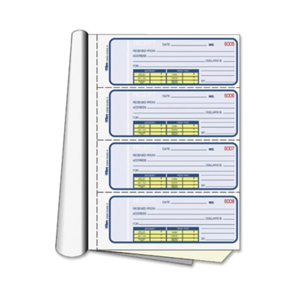 Adams Manifold Receipt Book, 2 Parts, 2-3/4in x 7-1/4in (Min Order Qty 2) MPN:46816