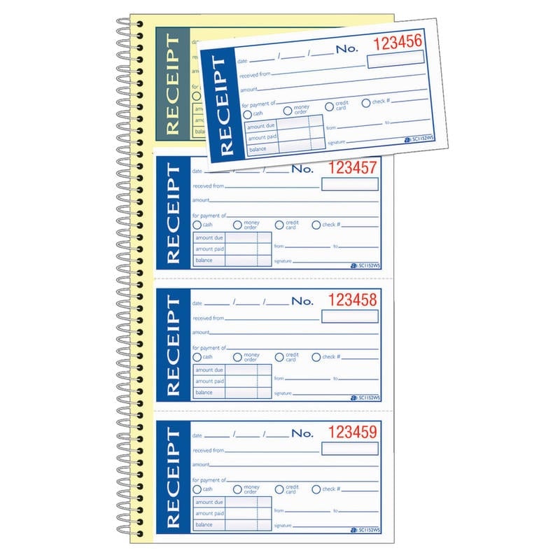 Adams Write n Stick Receipt Book, 5 1/4in x 11in, 2-Part, Book Of 200 Sets (Min Order Qty 11) MPN:SC1152WS