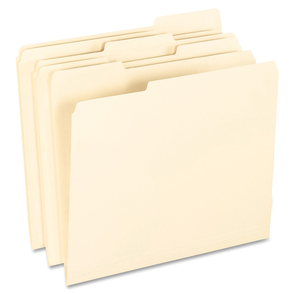 Pendaflex Smart Shield File Folders, Letter Size, Manila, 1/3 Cut Tabs (Min Order Qty 4) MPN:62702