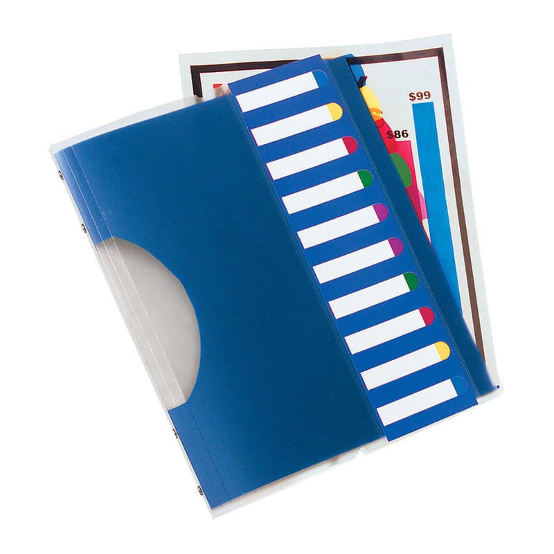 Pendaflex Poly Desk Organizer, 10 Tabs, Blue (Min Order Qty 3) MPN:50995